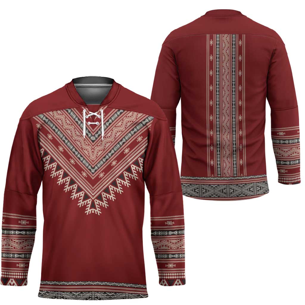 Tunisian Embroidery Pattern Hockey Jersey - African Pride