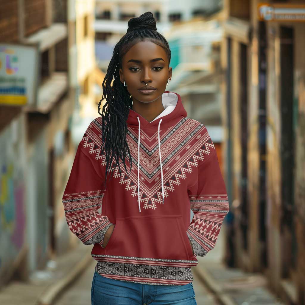 Tunisian Embroidery Pattern Hoodie - African Pride