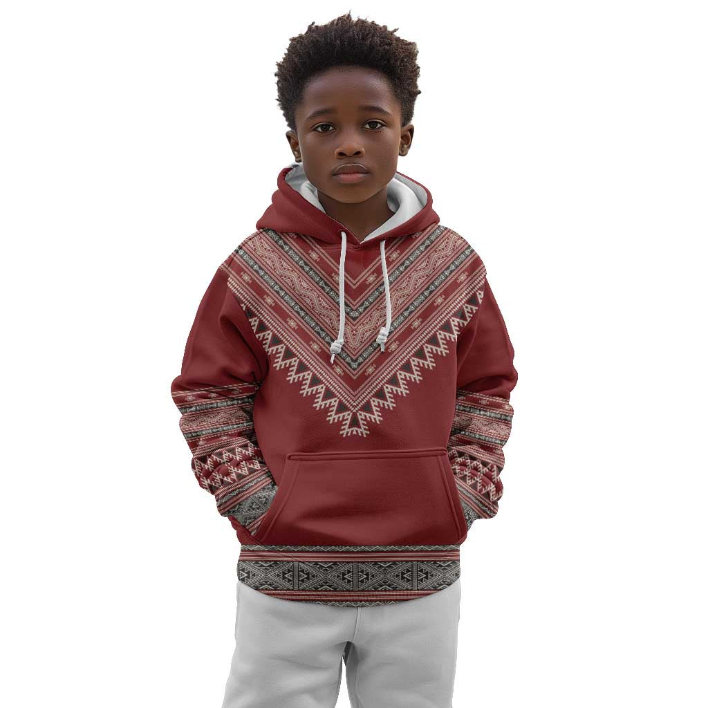 Tunisian Embroidery Pattern Kid Hoodie - African Pride