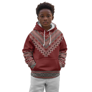Tunisian Embroidery Pattern Kid Hoodie - African Pride