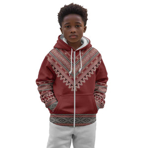 Tunisian Embroidery Pattern Kid Hoodie - African Pride