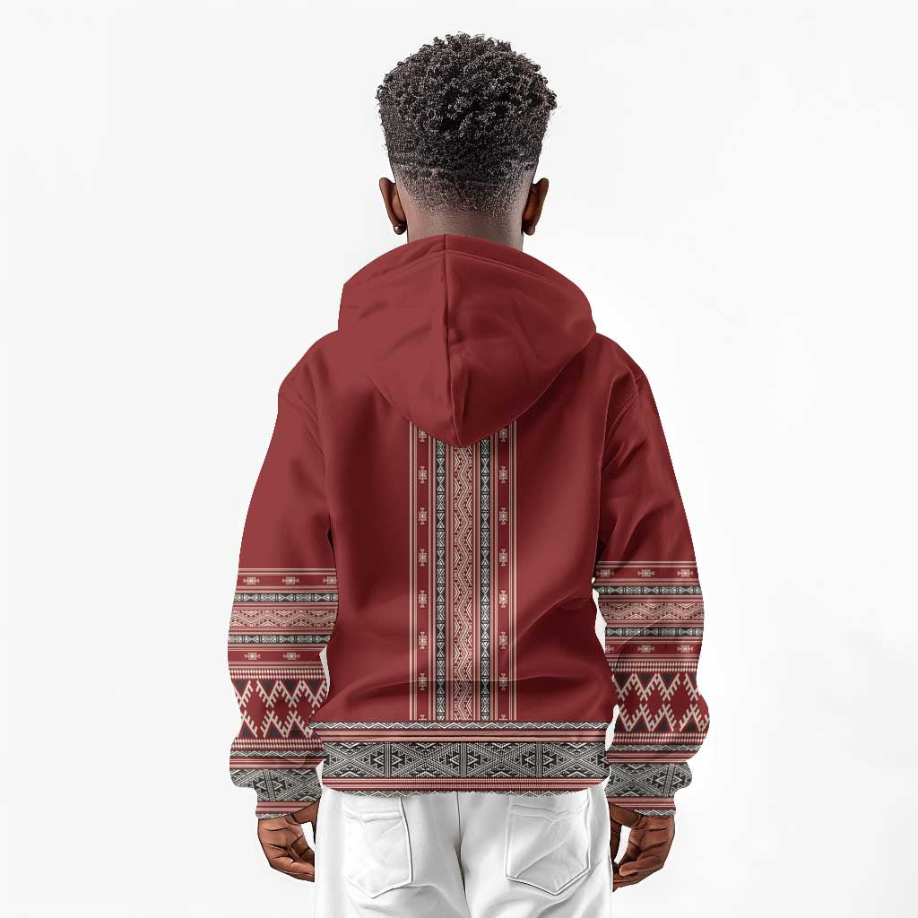 Tunisian Embroidery Pattern Kid Hoodie - African Pride