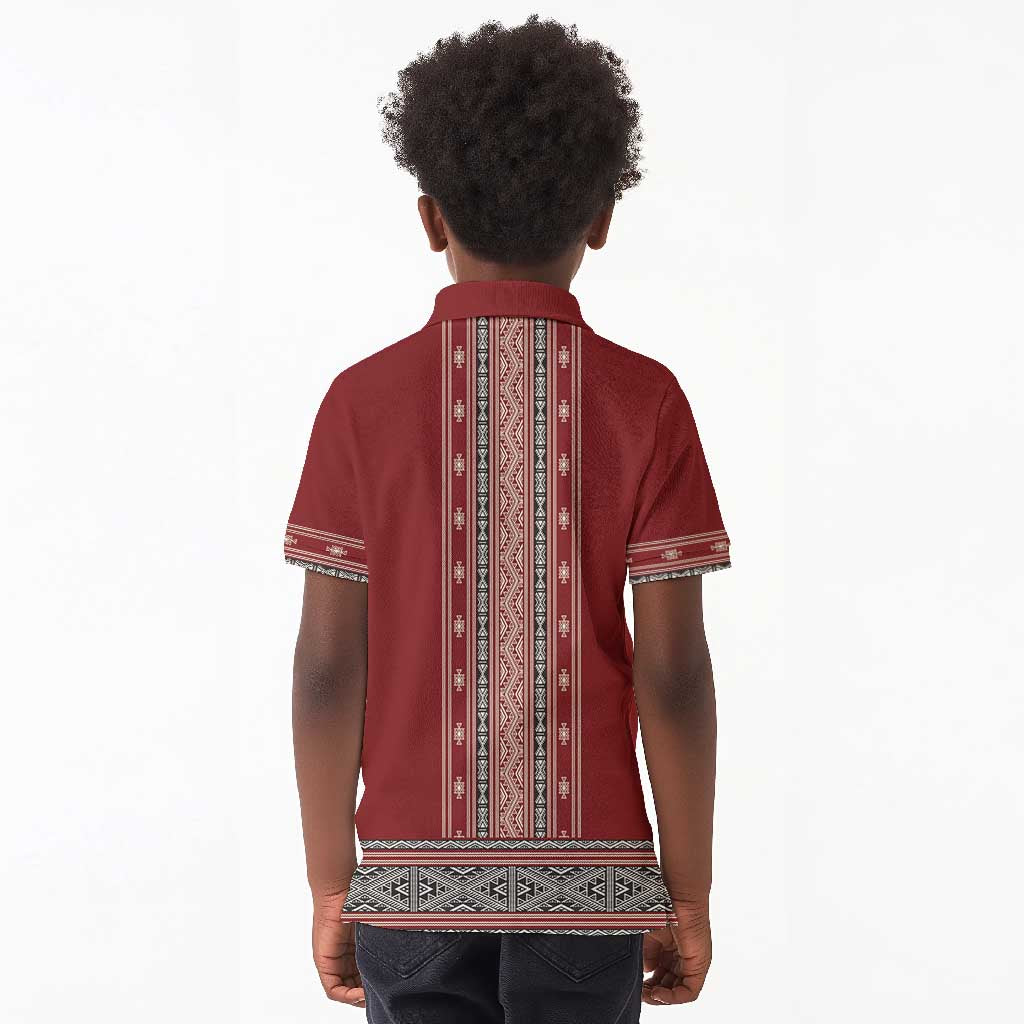 Tunisian Embroidery Pattern Kid Polo Shirt LT9