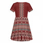 Tunisian Embroidery Pattern Kid Short Sleeve Dress LT9