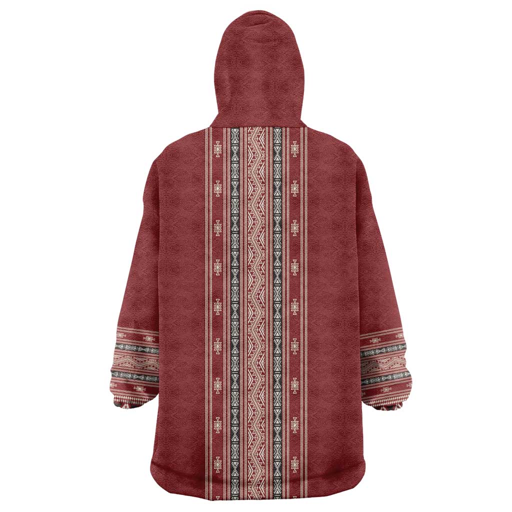 Tunisian Embroidery Pattern Kid Wearable Blanket Hoodie - African Pride