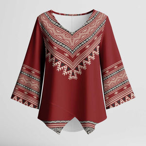 Tunisian Embroidery Pattern Kimono Sleeve Blouse - African Pride