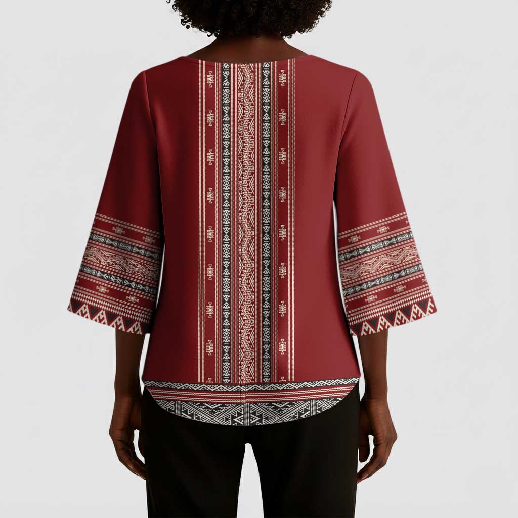 Tunisian Embroidery Pattern Kimono Sleeve Blouse - African Pride