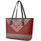 Tunisian Embroidery Pattern Leather Tote Bag - African Pride