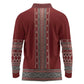 Tunisian Embroidery Pattern Long Sleeve Polo Shirt - African Pride
