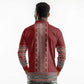 Tunisian Embroidery Pattern Long Sleeve Polo Shirt - African Pride