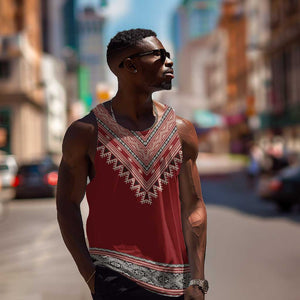 Tunisian Embroidery Pattern Men Tank Top - African Pride