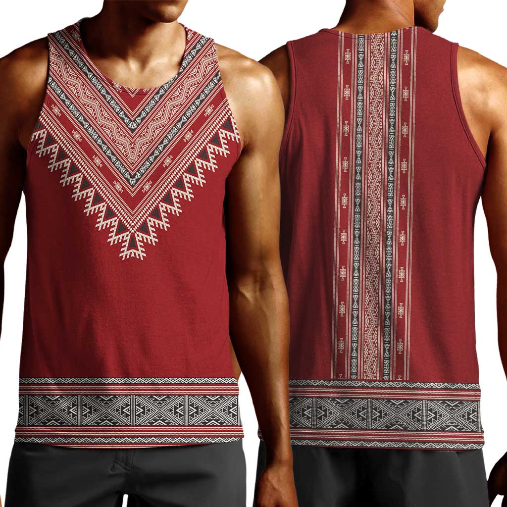 Tunisian Embroidery Pattern Men Tank Top - African Pride