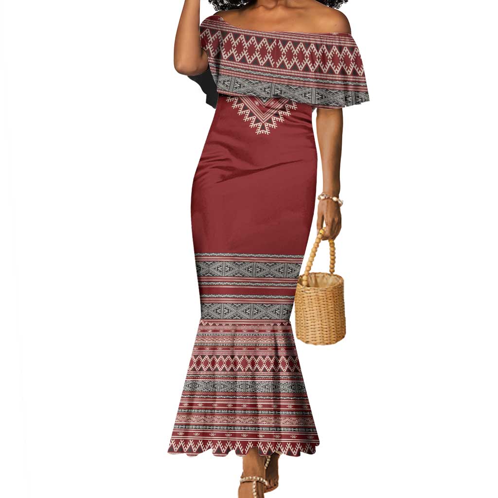 Tunisian Embroidery Pattern Mermaid Dress - African Pride