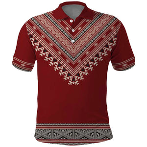 Tunisian Embroidery Pattern Polo Shirt LT9