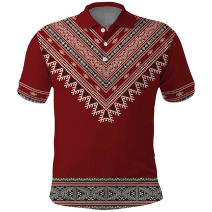 Tunisian Embroidery Pattern Polo Shirt LT9