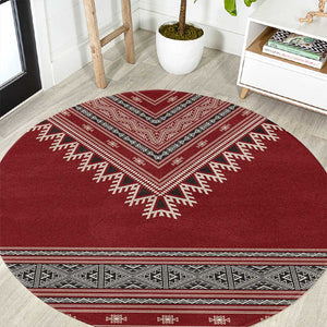 Tunisian Embroidery Pattern Round Carpet - African Pride