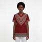 Tunisian Embroidery Pattern Scrub Top - African Pride