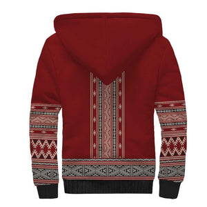 Tunisian Embroidery Pattern Sherpa Hoodie - African Pride