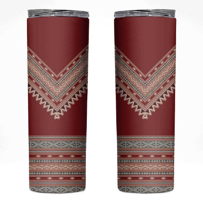 Tunisian Embroidery Pattern Skinny Tumbler - African Pride