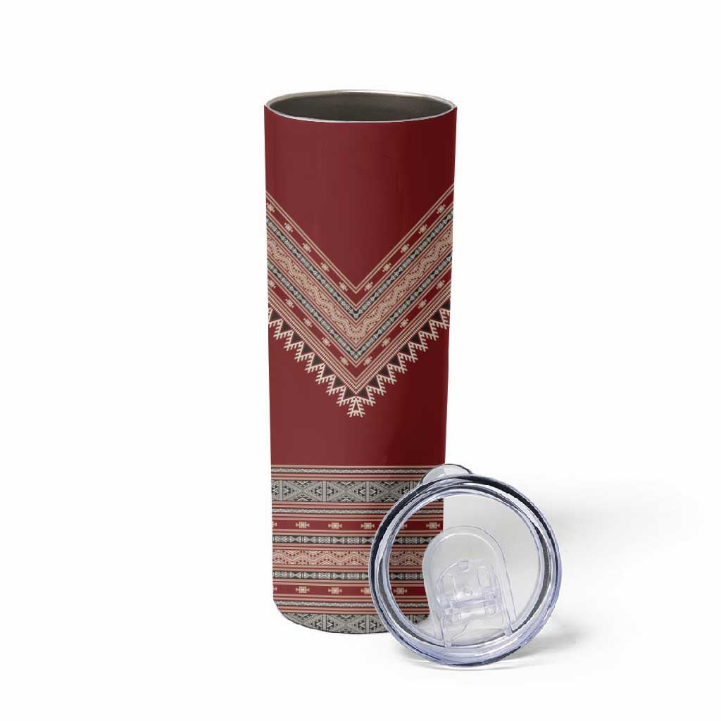 Tunisian Embroidery Pattern Skinny Tumbler - African Pride