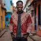 Tunisian Embroidery Pattern Sleeve Zip Bomber Jacket - African Pride