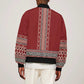 Tunisian Embroidery Pattern Sleeve Zip Bomber Jacket - African Pride