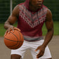 Tunisian Embroidery Pattern Sleeveless Hoodie - African Pride