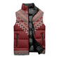Tunisian Embroidery Pattern Sleeveless Puffer Jacket - African Pride