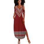 Tunisian Embroidery Pattern Summer Maxi Dress LT9