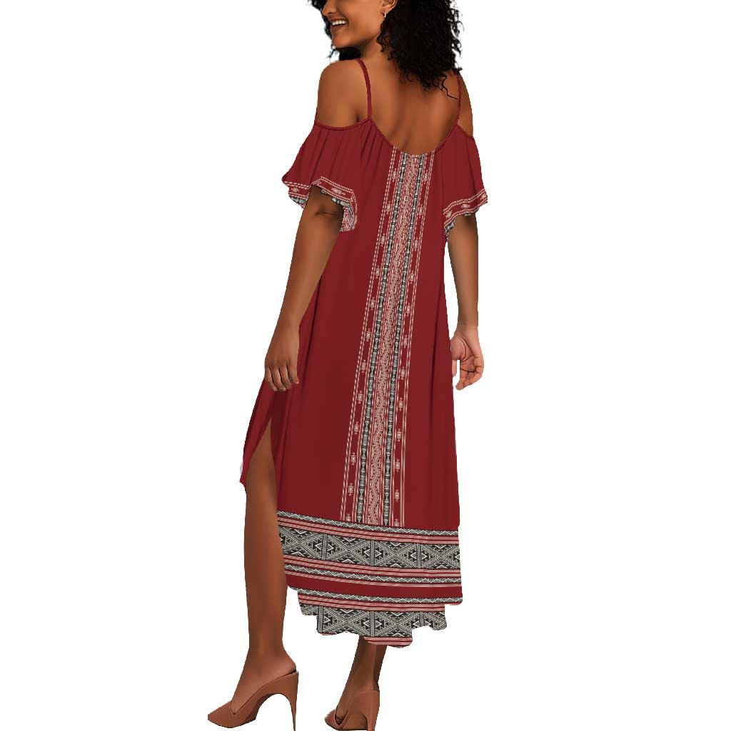 Tunisian Embroidery Pattern Summer Maxi Dress LT9