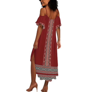 Tunisian Embroidery Pattern Summer Maxi Dress LT9