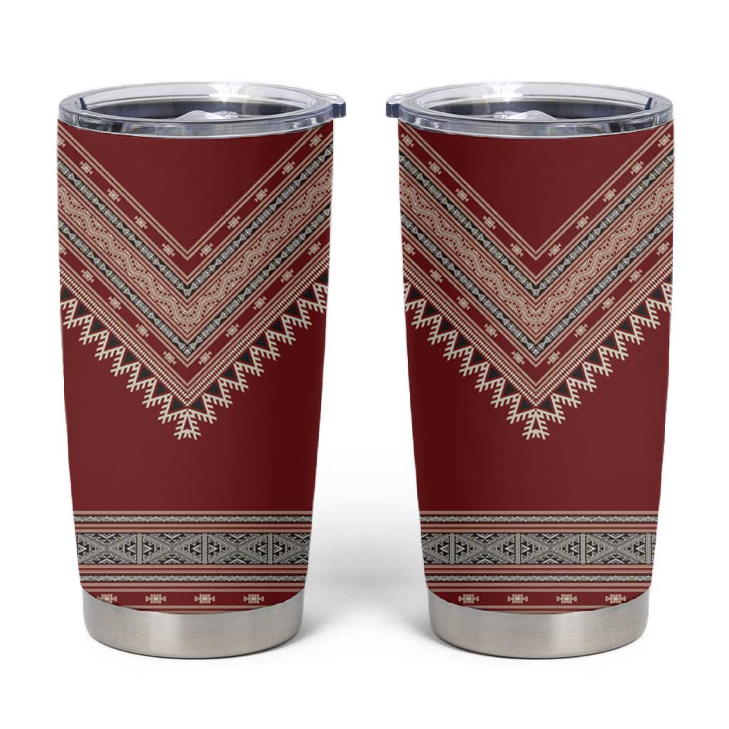 Tunisian Embroidery Pattern Tumbler Cup - African Pride