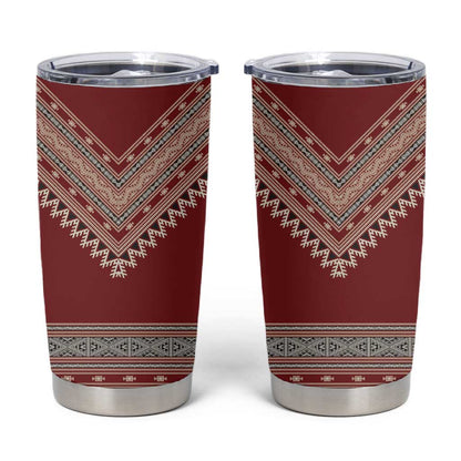Tunisian Embroidery Pattern Tumbler Cup - African Pride