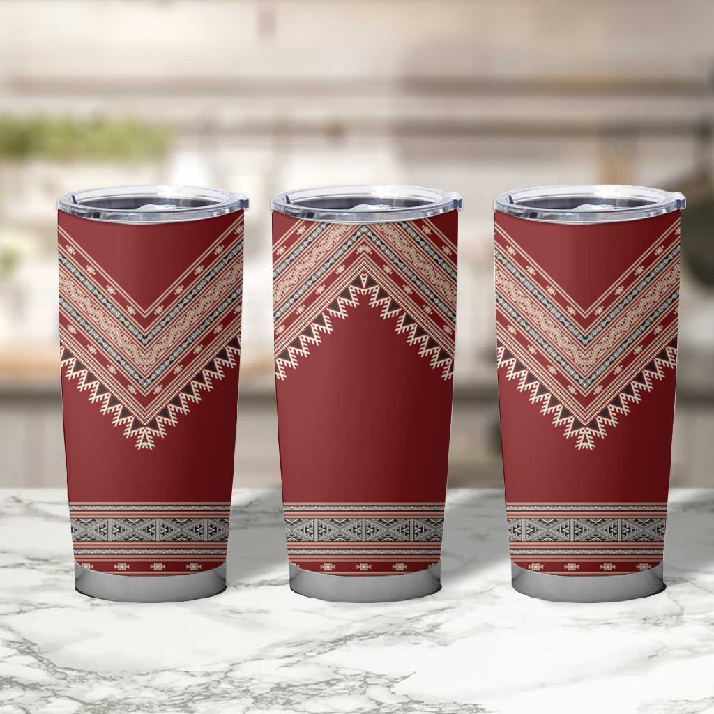 Tunisian Embroidery Pattern Tumbler Cup - African Pride