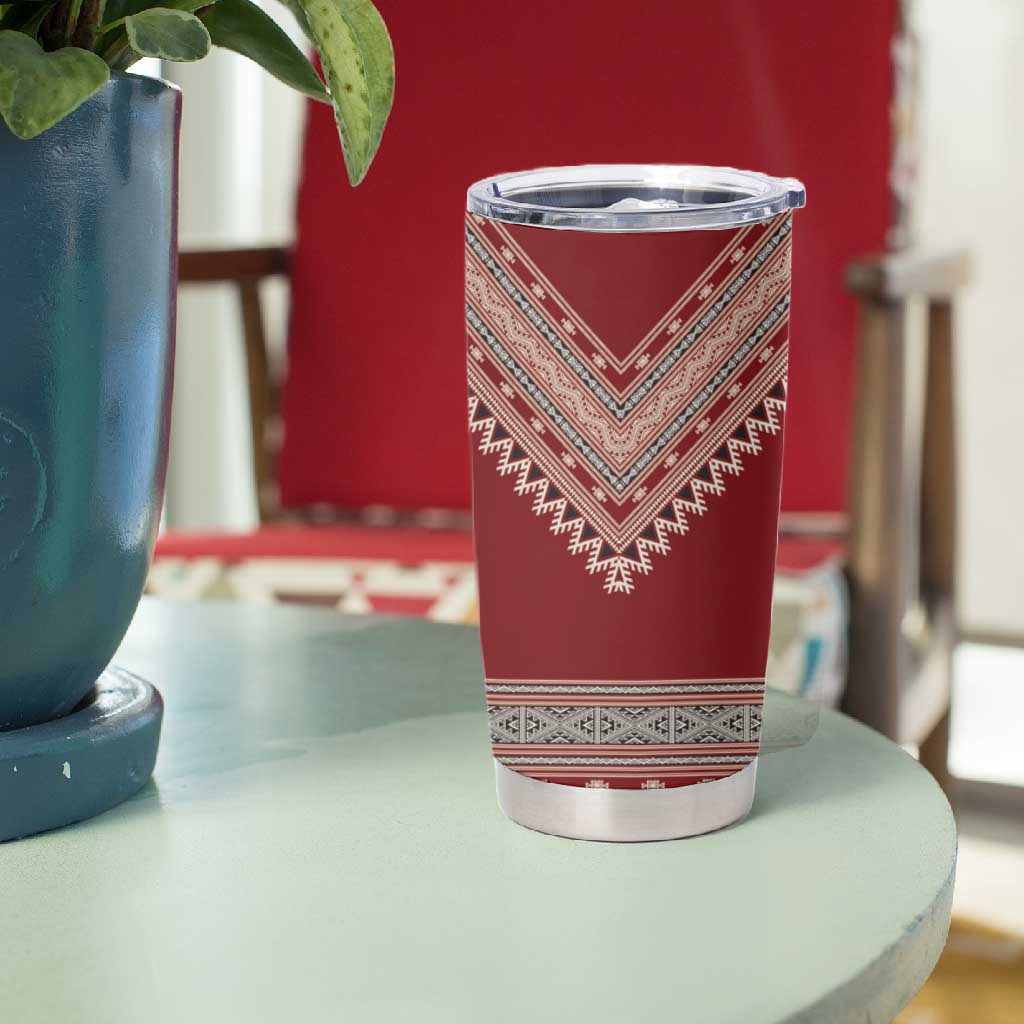 Tunisian Embroidery Pattern Tumbler Cup - African Pride