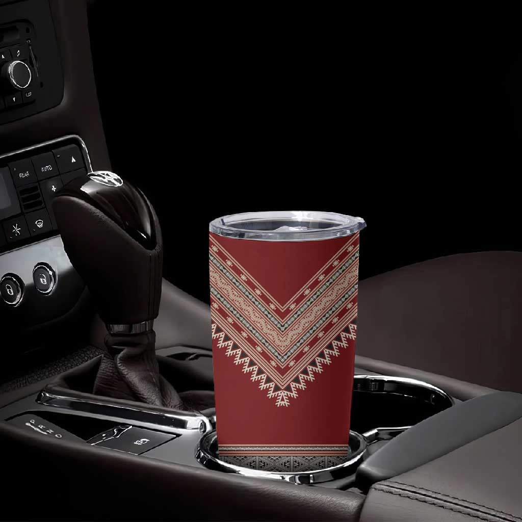 Tunisian Embroidery Pattern Tumbler Cup - African Pride