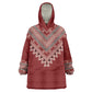 Tunisian Embroidery Pattern Wearable Blanket Hoodie - African Pride