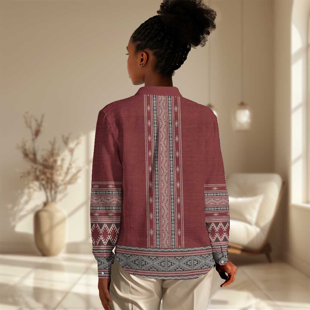 Tunisian Embroidery Pattern Women Casual Shirt - African Pride