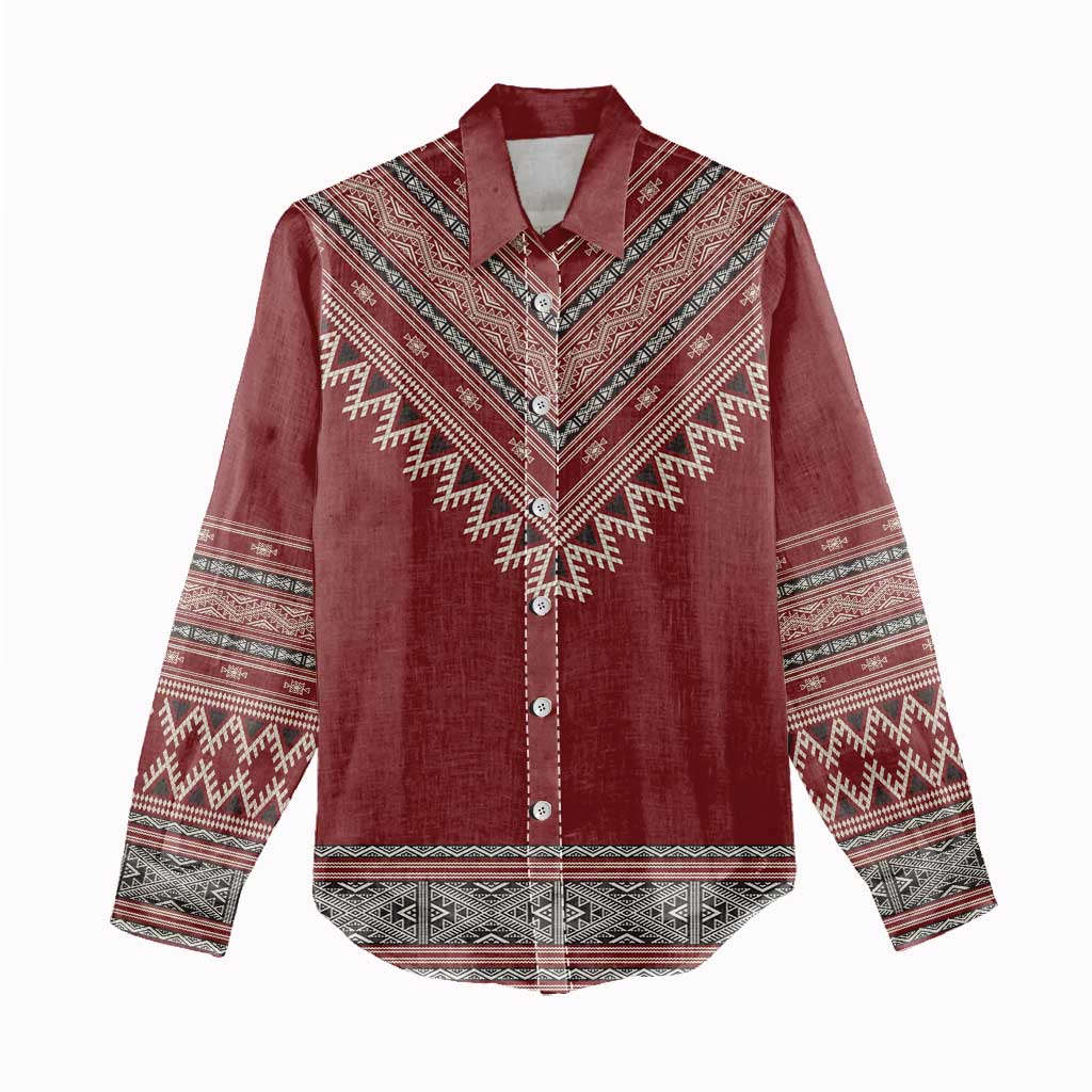 Tunisian Embroidery Pattern Women Casual Shirt - African Pride