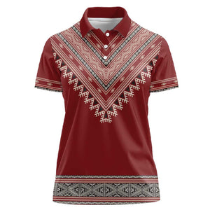Tunisian Embroidery Pattern Women Polo Shirt LT9