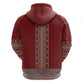 Tunisian Embroidery Pattern Zip Hoodie - African Pride