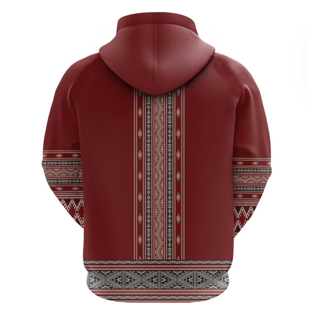 Tunisian Embroidery Pattern Zip Hoodie - African Pride