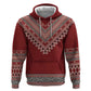 Tunisian Embroidery Pattern Zip Hoodie - African Pride