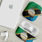 African Volcano Kilimanjaro Tanzania AirPods Case Grunge Flag Map of Tanzania