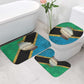 African Volcano Kilimanjaro Tanzania Bathroom Set Grunge Flag Map of Tanzania