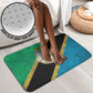 African Volcano Kilimanjaro Tanzania Bathroom Set Grunge Flag Map of Tanzania