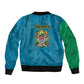 African Volcano Kilimanjaro Tanzania Bomber Jacket Grunge Flag Map of Tanzania - African Pride