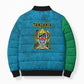 African Volcano Kilimanjaro Tanzania Bomber Puffer Jacket Grunge Flag Map of Tanzania