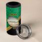 African Volcano Kilimanjaro Tanzania 4 in 1 Can Cooler Tumbler Grunge Flag Map of Tanzania - African Pride