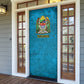 African Volcano Kilimanjaro Tanzania Door Cover Grunge Flag Map of Tanzania